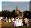 Teston Church from the Village Green during Ramsay Festival.